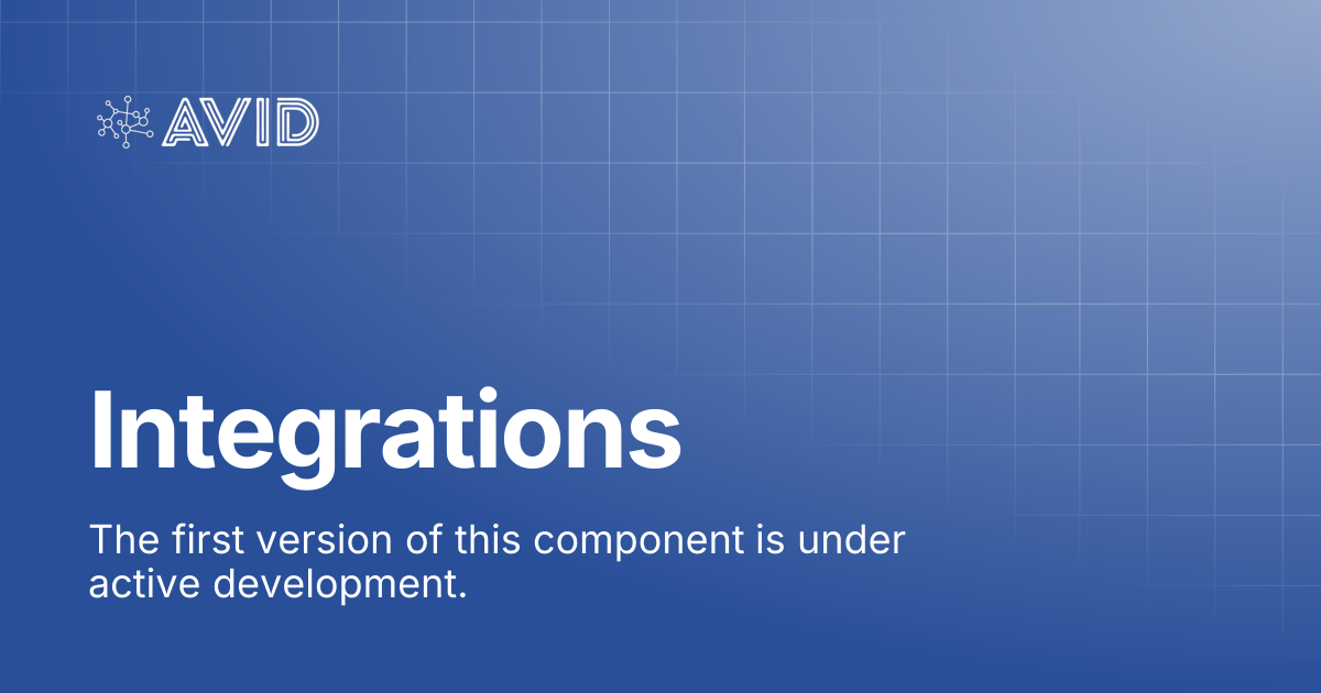 Integrations | AVID Documentation